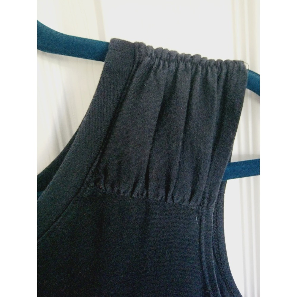 Harley-Davidson Womens L Kokomo Indiana Ruched Shoulder Tank Top Black 2008 - Picture 9 of 11